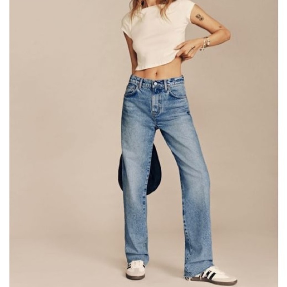 Reformation Val 90s Mid Rise Straight Jeans Colorado